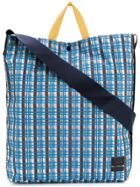 Marni Checked Design Tote Bag - Blue