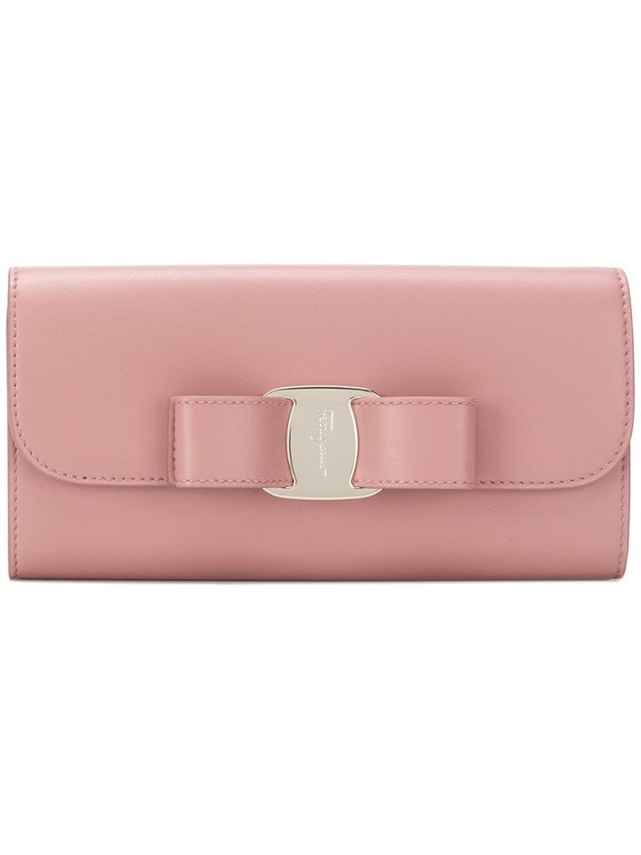 Salvatore Ferragamo Vara Rainbow Wallet - Pink