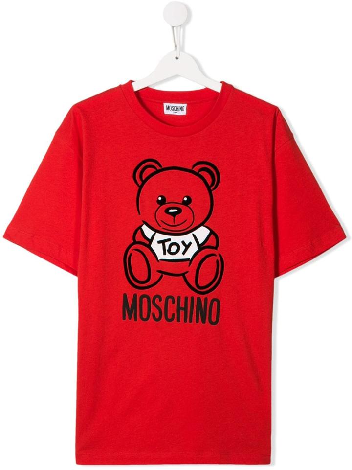 Moschino Kids Teddy Print T-shirt - Red