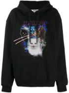 Msgm Graphic Cat Hoodie - Black