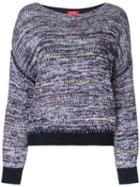 Coohem - Boat Neck Jumper - Women - Cotton/linen/flax/acrylic/polyester - 38, Blue, Cotton/linen/flax/acrylic/polyester