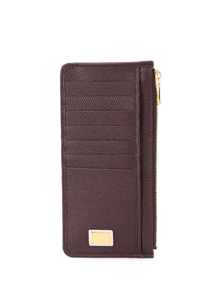 Dolce & Gabbana Logo Plaque Cardholder - Purple