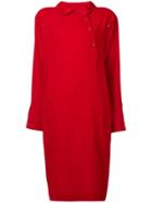 Fendi Vintage 1980's Dropped Shoulders Dress - Red