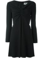 Saint Laurent Key-hole Mini Dress - Black