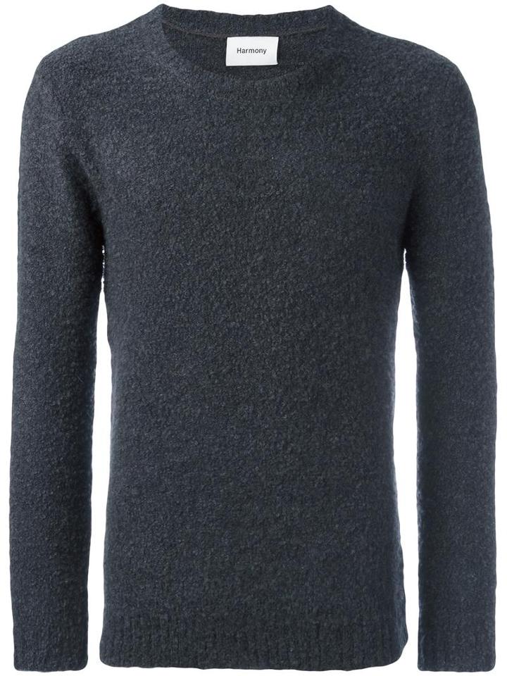 Harmony Paris 'willie' Jumper, Men's, Size: Large, Grey, Wool/polyamide/polyester/alpaca