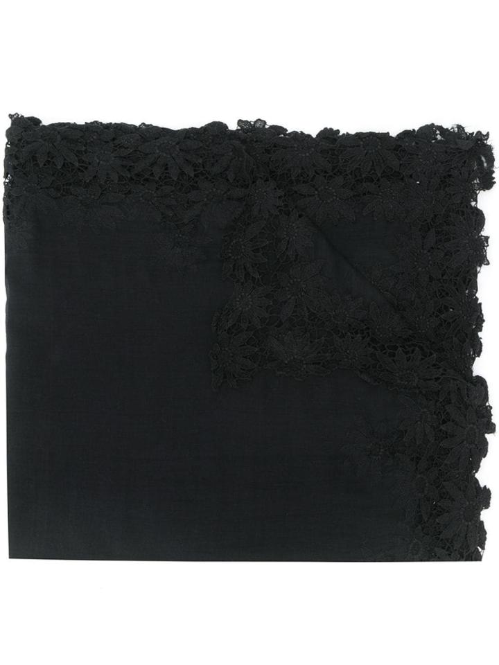 Faliero Sarti Ruffled Trim Scarf - Black
