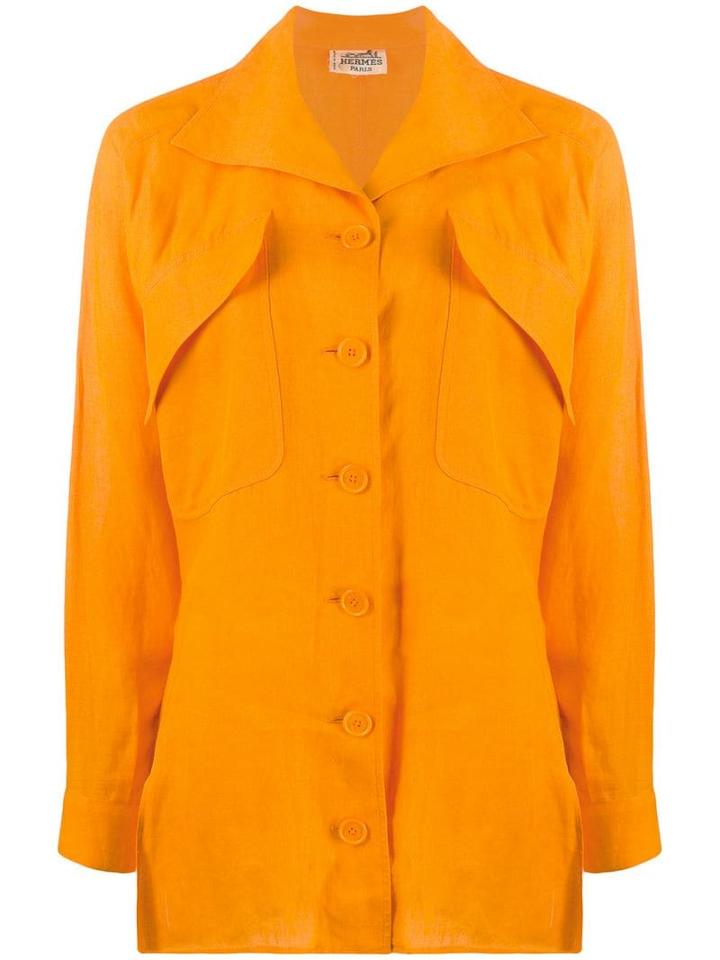 Hermès Pre-owned Oversized Pockets Shirt - Orange