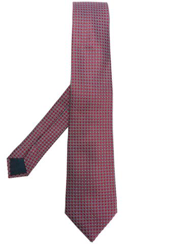 Lanvin Circle Pattern Tie - Red