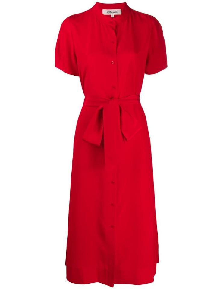 Diane Von Furstenberg Addilyn Shirt Dress - Red