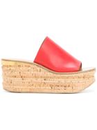 Chloé Camille Wedge Mules - Red