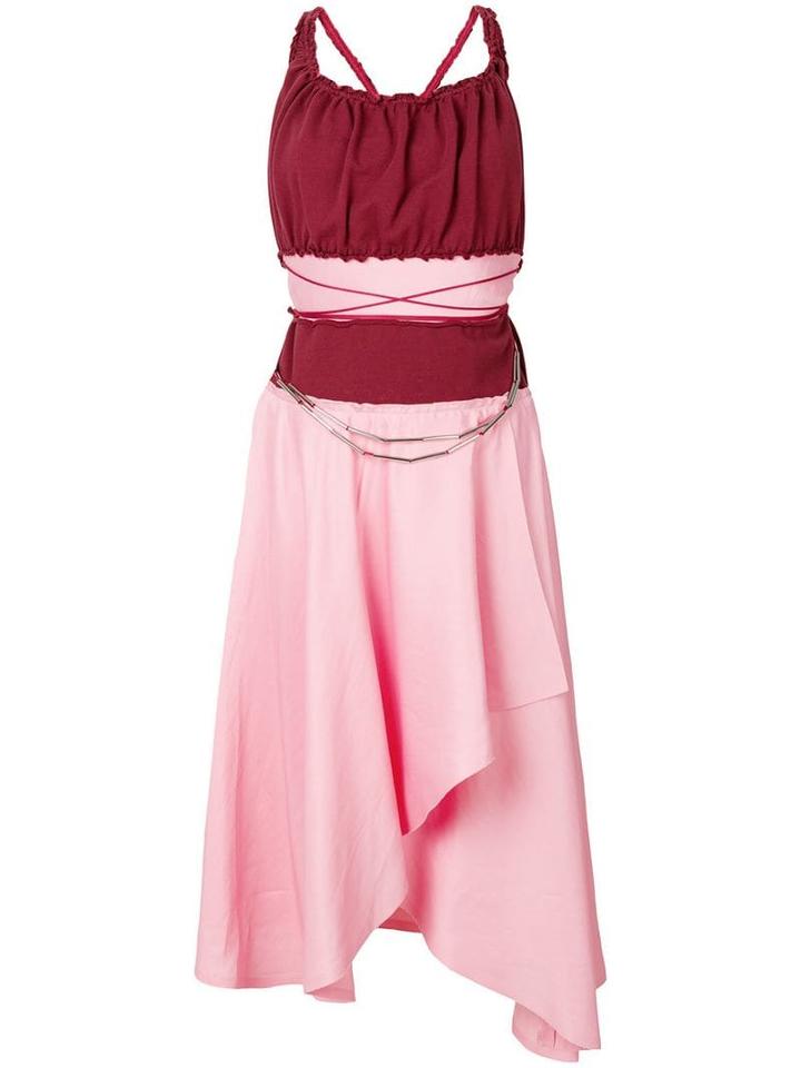 Jw Anderson Asymmetric Midi Dress - Pink