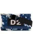 Dsquared2 Bleach Denim Clutch Bag - Blue