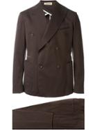 Al Duca D'aosta 1902 Two Piece Suit, Men's, Size: 54, Brown, Cotton/spandex/elastane