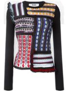 Msgm Jacquard Patchwork Sweater