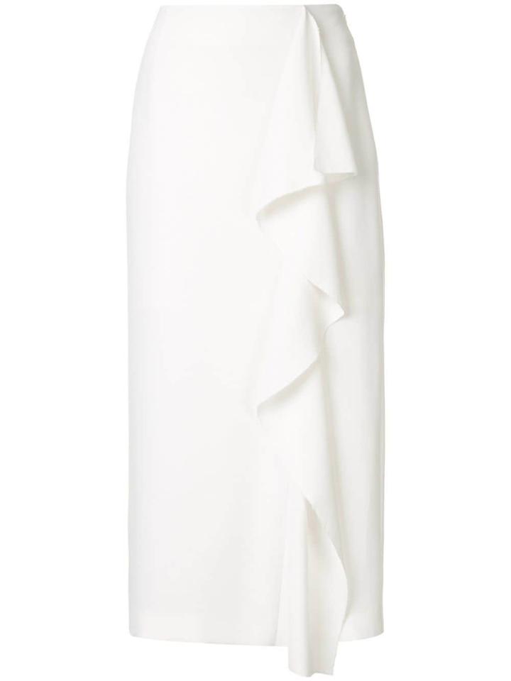 Goen.j Ruffled Midi Skirt - White