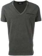 Dsquared2 V-neck T-shirt, Men's, Size: Xl, Grey, Cotton