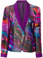 Versace Vintage Rose Print Jacket - Pink & Purple