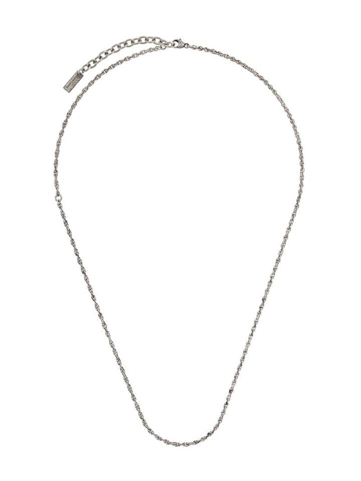 Saint Laurent Thin Byzantine Necklace - Metallic