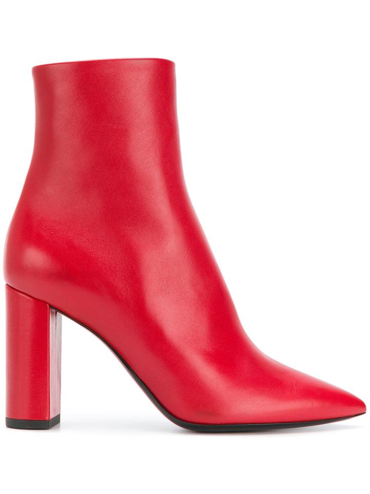Saint Laurent Betty 95 Boots - Red