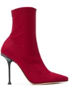 Sergio Rossi Milano Booties - Red