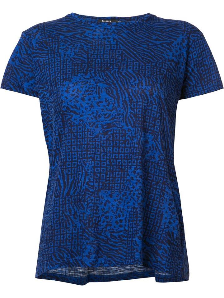 Proenza Schouler Abstract Print T-shirt, Women's, Size: Xs, Blue, Cotton