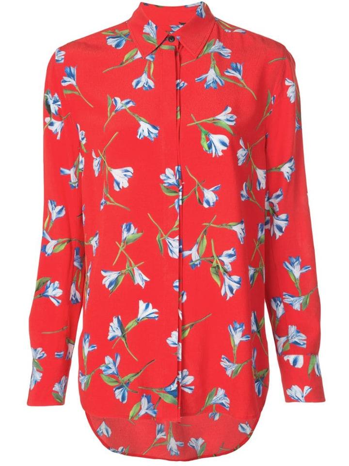 Rag & Bone Flower Print Shirt - Red