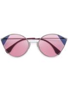 Fendi Eyewear Cut-eye Sunglasses - Silver