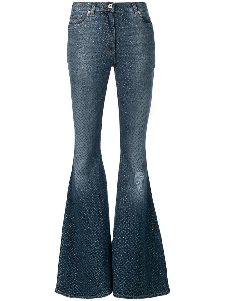 Faith Connexion Sparkly Flared Jeans - Blue