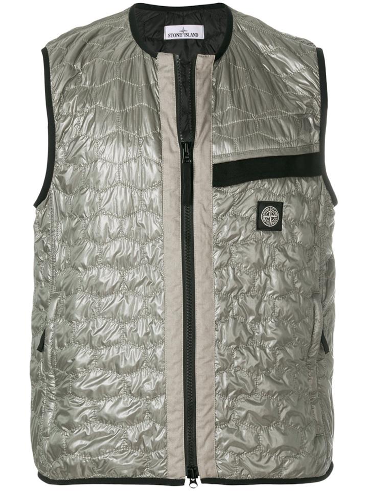 Stone Island Pertex Quantum Y Reflective Gilet - Grey