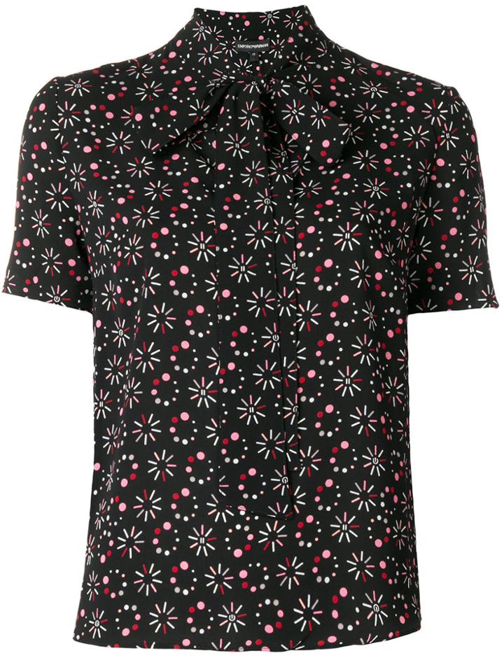 Emporio Armani All-over Print Blouse - Black