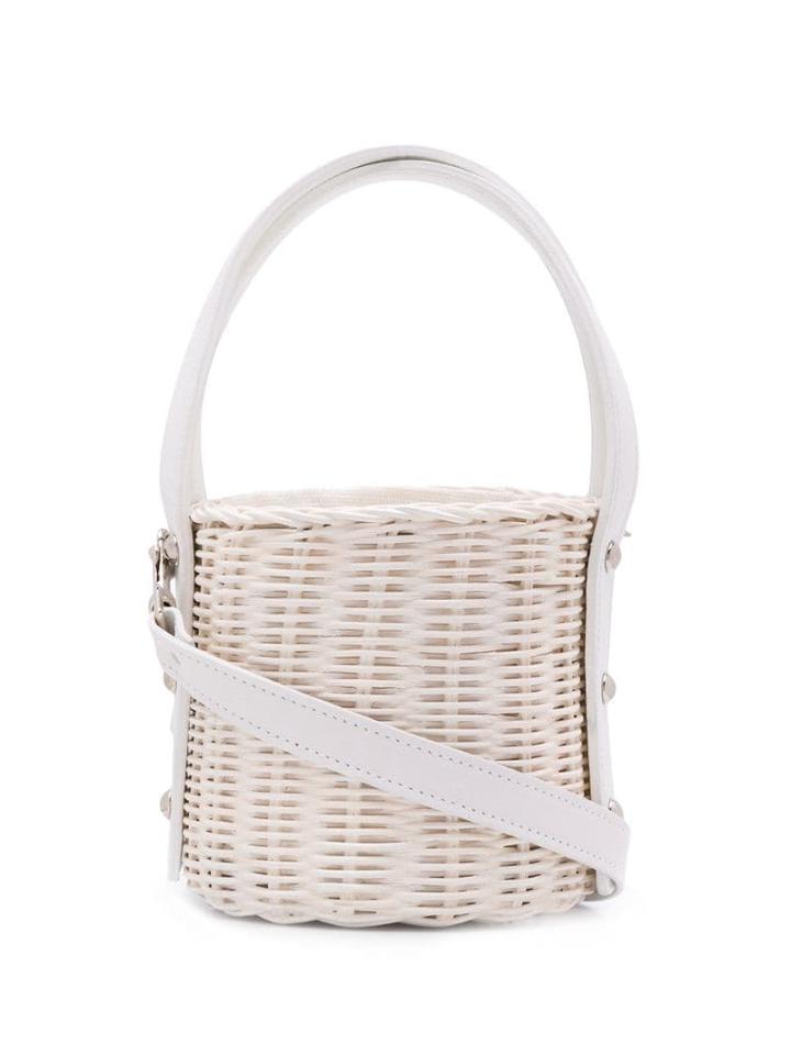 Wicker Wings Quan Bucket Bag - White