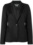 Boutique Moschino One Button Blazer, Women's, Size: 44, Black, Acetate/rayon/virgin Wool