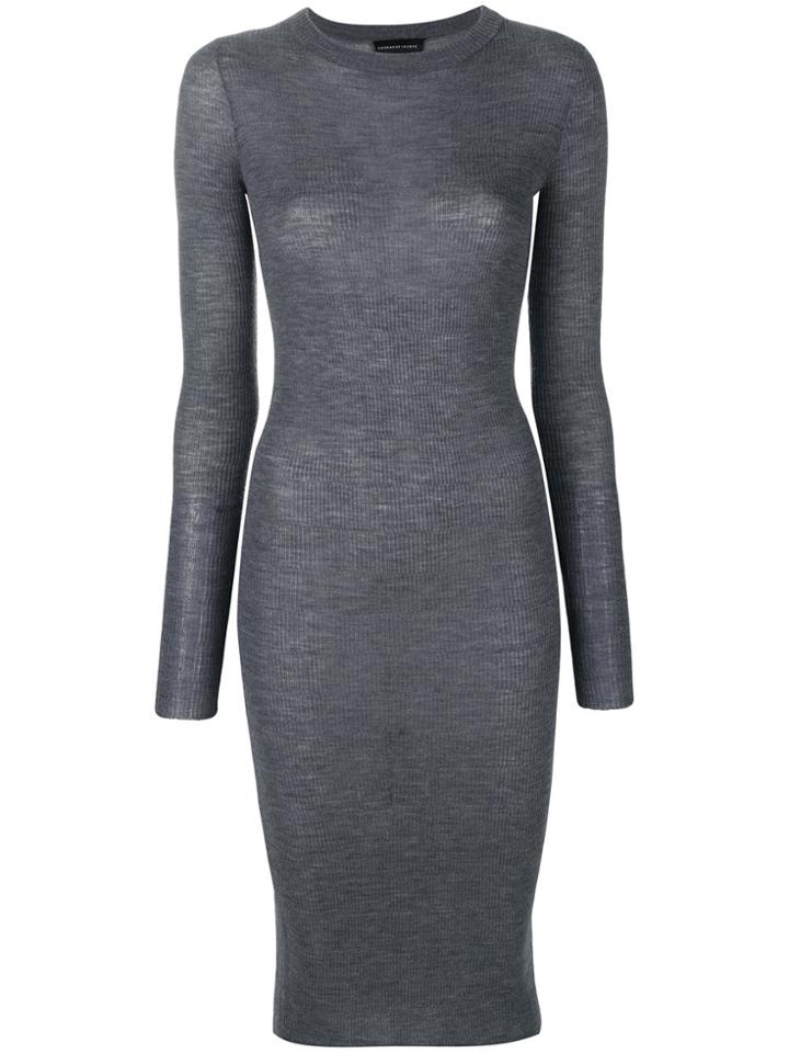 Cashmere In Love Tiera Fine Knit Dress - Grey