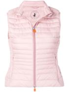 Save The Duck Quilted Fitted Gilet - Pink