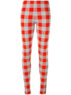 Jil Sander Check Print Trousers - Orange