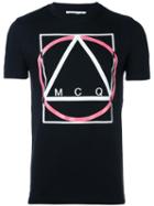 Mcq Alexander Mcqueen Multi Geo Print T-shirt, Men's, Size: Large, Black, Cotton