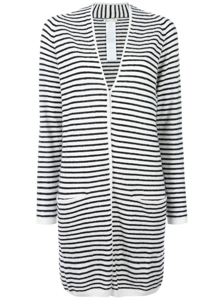 Max Mara Striped Cardigan, Women's, Size: Medium, Black, Silk/cashmere
