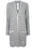 Max Mara Striped Cardigan, Women's, Size: Medium, Black, Silk/cashmere