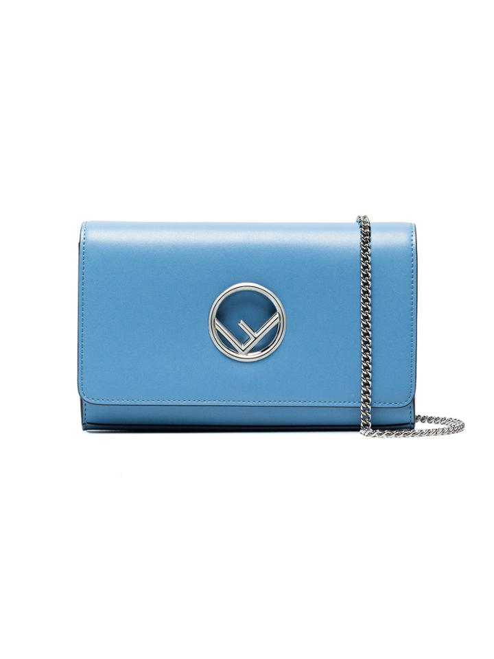 Fendi Logo Shoulder Bag - Blue