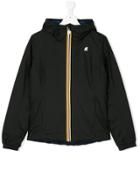 K Way Kids Teen Reversible Hooded Padded Jacket - Black