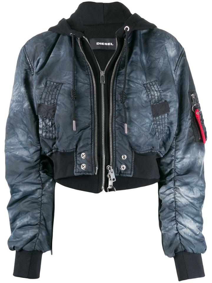 Diesel Tie-dye Bomber Jacket - Blue