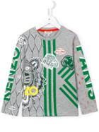 Kenzo Kids Multi Icon Print T-shirt, Girl's, Size: 10 Yrs, Grey