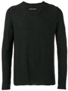 Hannes Roether V-neck Sweater, Men's, Size: Medium, Black, Cotton/cashmere