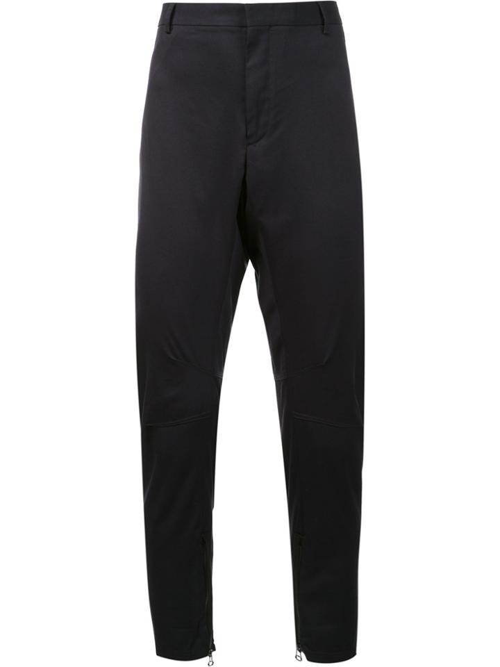 Lanvin Tapered Biker Trousers - Blue