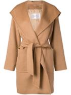 Max Mara Hooded Cape Coat - Brown