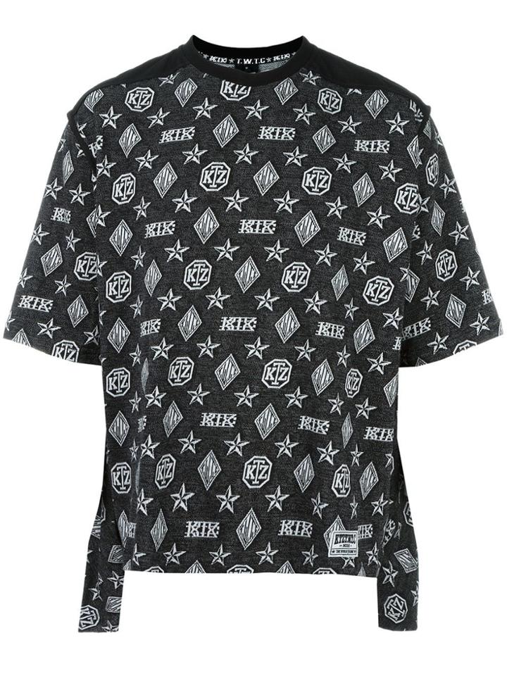 Ktz Monogram Print T-shirt - Black