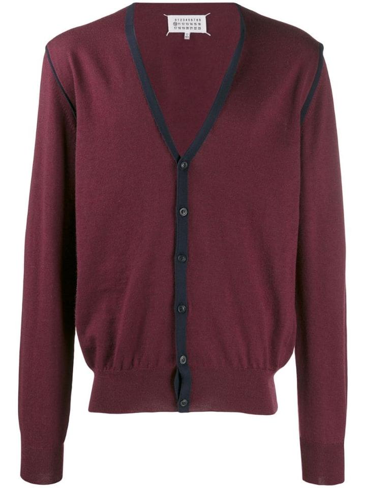 Maison Margiela Fine Knit Cardigan - Red