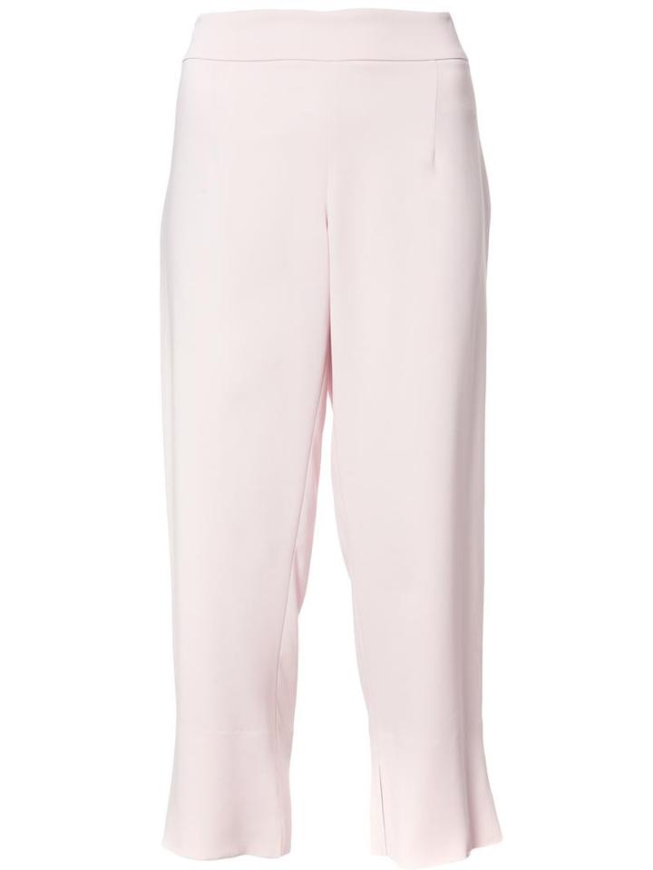 Cushnie Et Ochs Tailored Straight Cropped Trousers, Women's, Size: 6, Pink/purple, Viscose/spandex/elastane