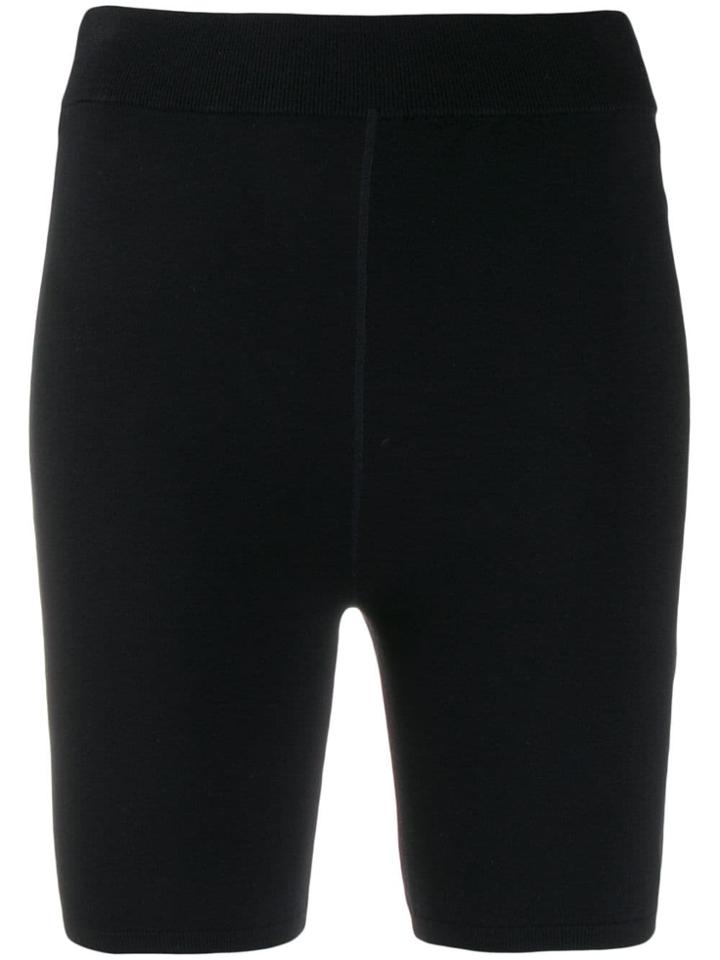 Alexander Wang Ribbed Waistband Shorts - Black