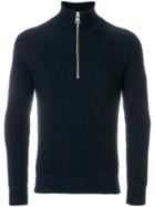 Ami Alexandre Mattiussi Funnel Neck Fisherman's Rib Sweater - Blue